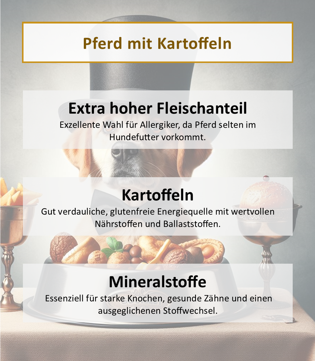 Pferd mit Kartoffeln (Hypoallergen)