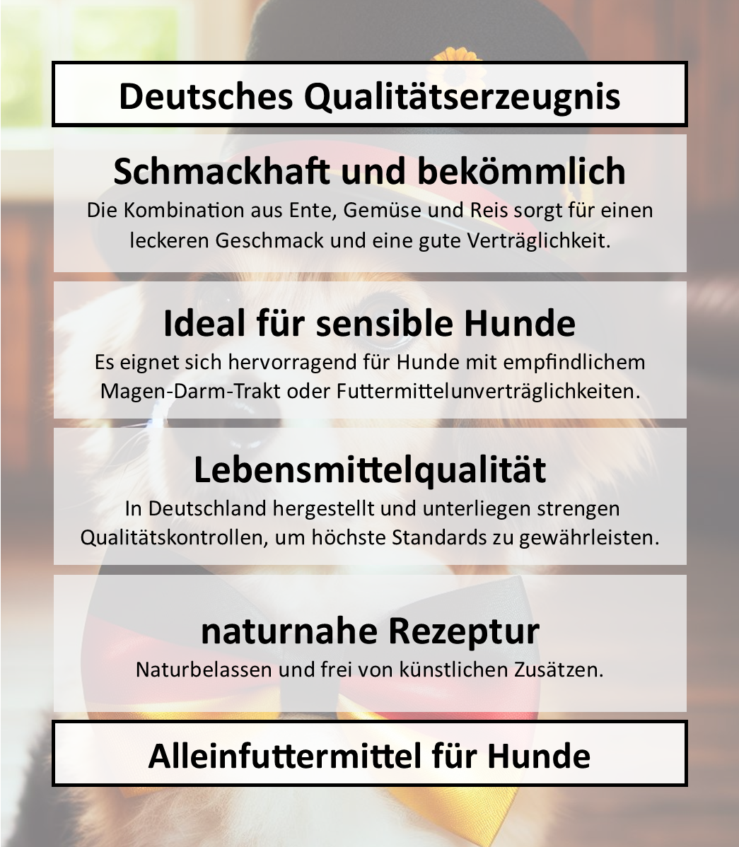 Ente mit Gemüse und Reis (Hypoallergen)