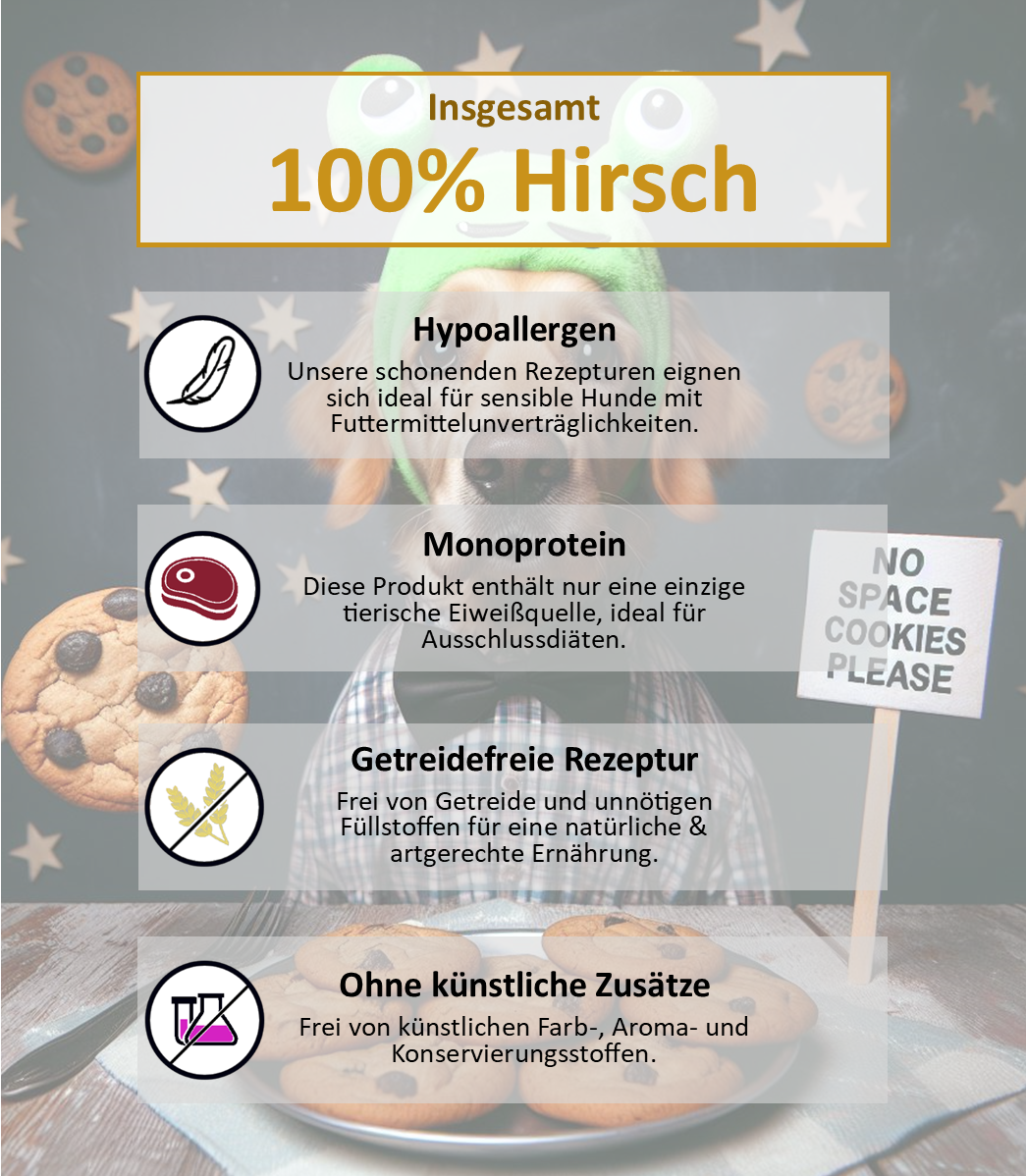 Hirsch-Fleischstreifen