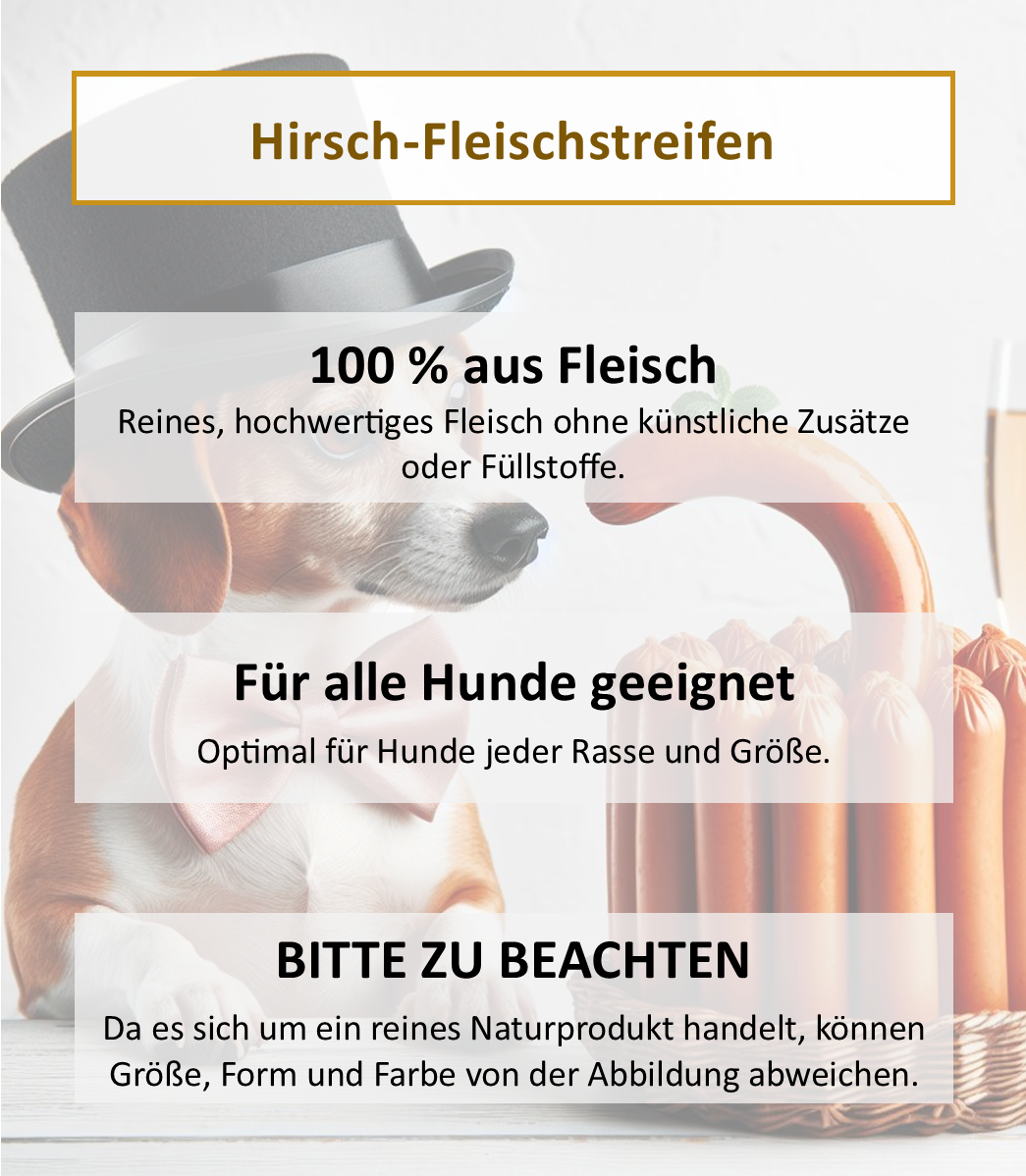 Hirsch-Fleischstreifen
