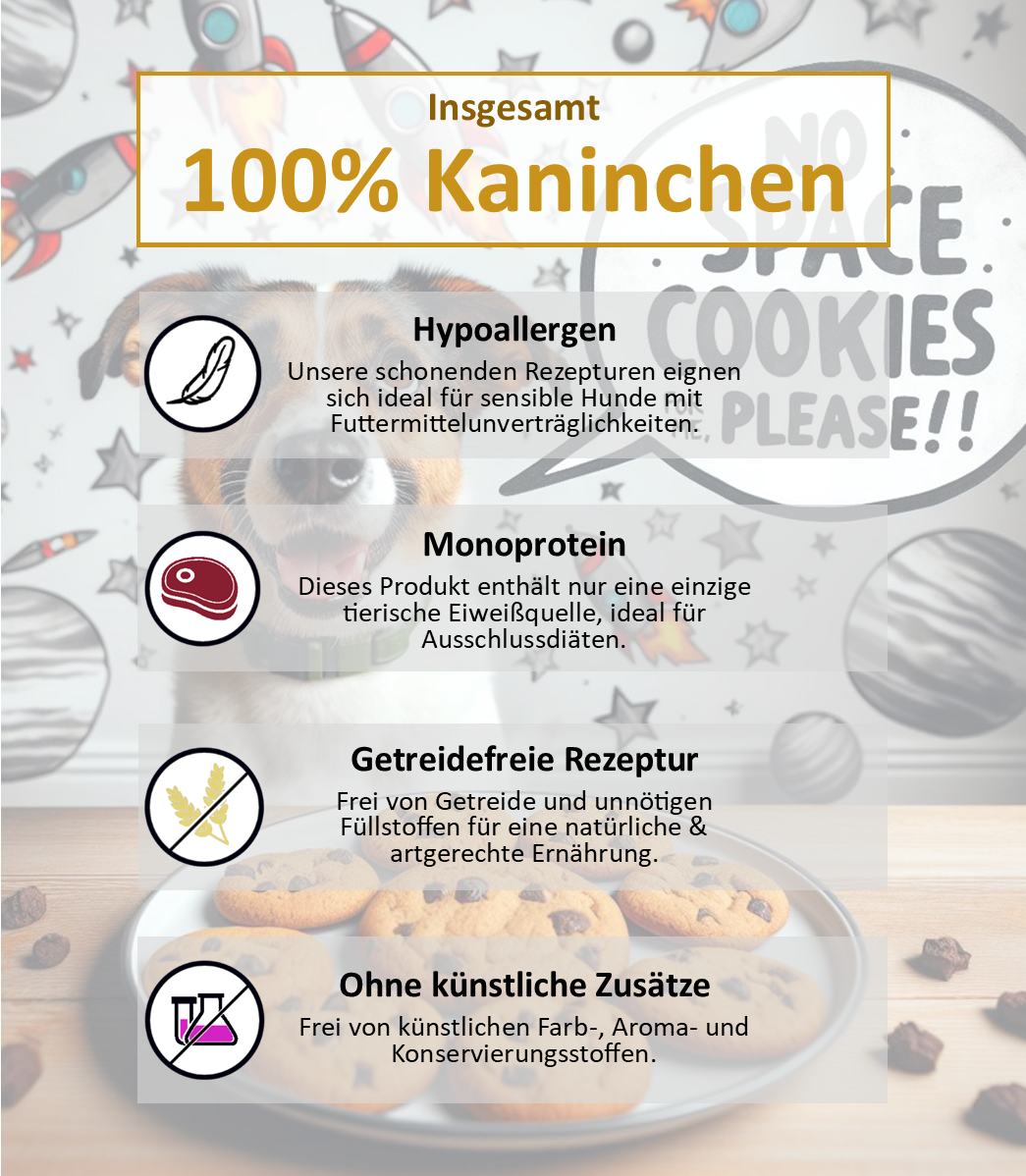 Premium Kaninchen-Ohren mit Fell