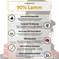 Lamm mit Süßkartoffel, Apfel, Kräuter & Distelöl - Wurst 400g
