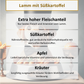 Lamm mit Süßkartoffel, Apfel, Kräuter & Distelöl - Wurst 400g