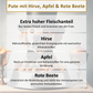 Pute mit Hirse, Apfel & Rote Beete - Wurst 400g