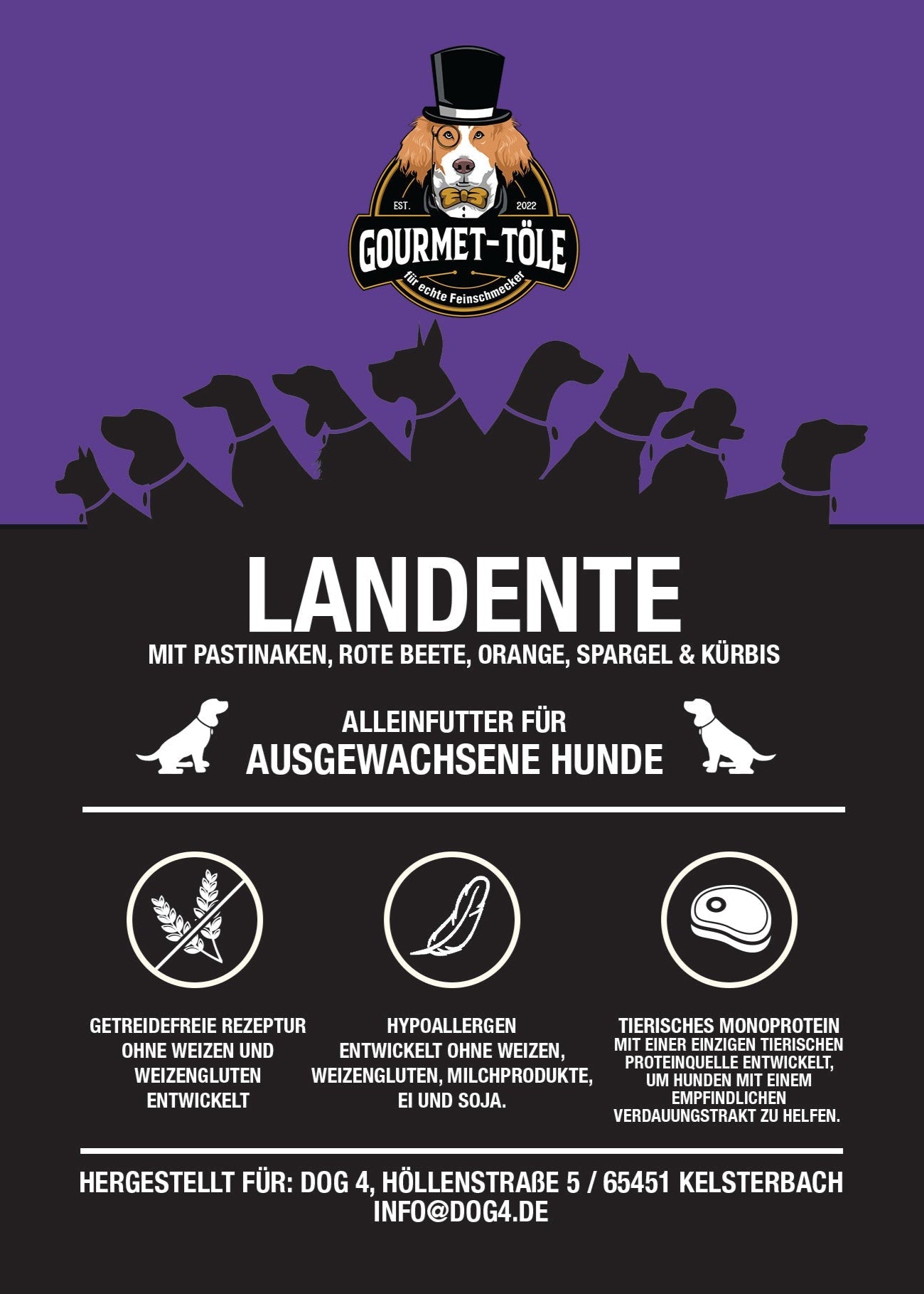 Landente mit Pastinaken, Rote Beete, Orange, Spargel & Kürbis