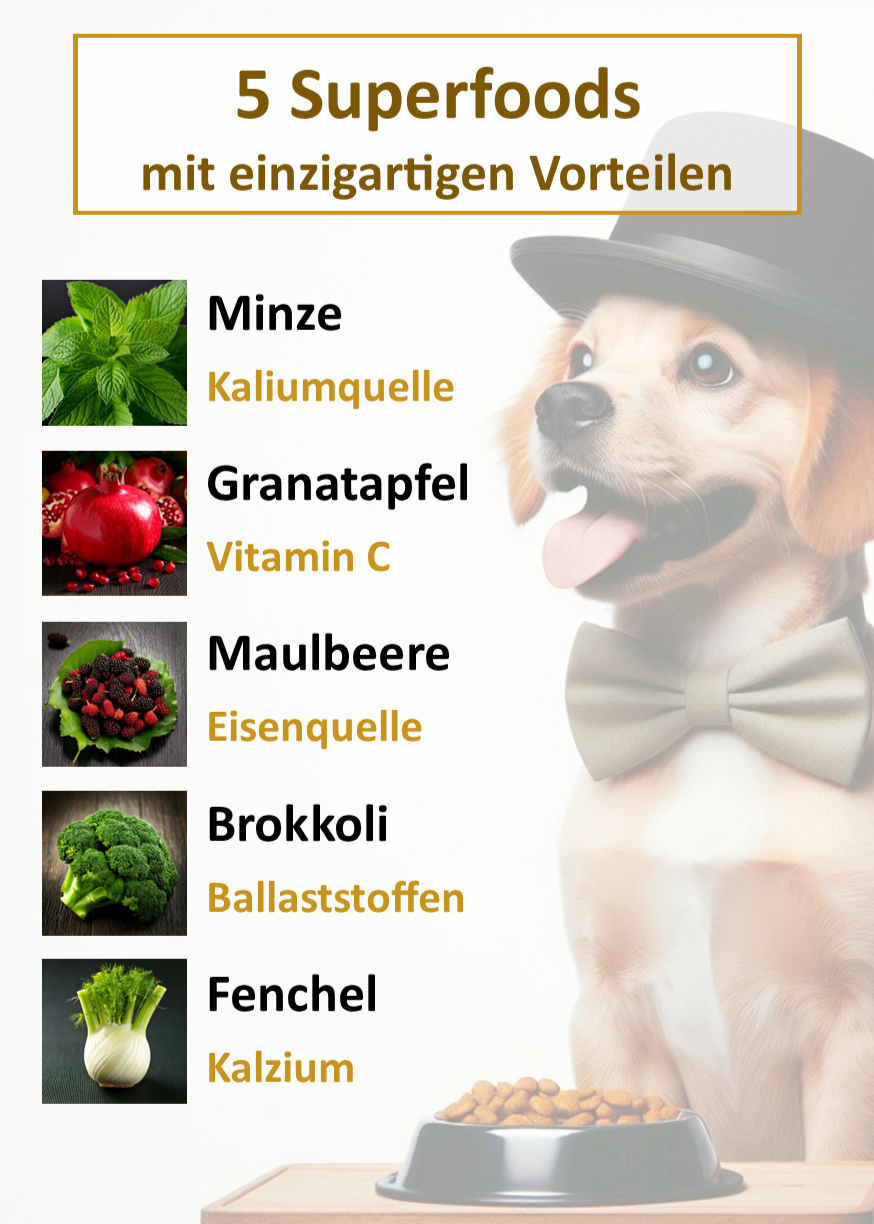 Lamm aus Wiesenaufzucht mit Minze, Granatapfel, Maulbeere, Brokkoli & Fenchel