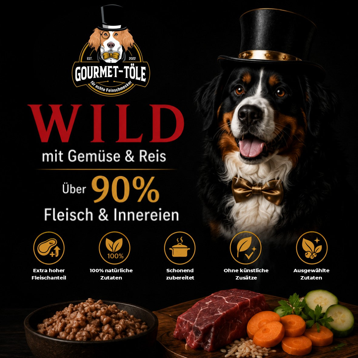 Wild mit Gemüse & Reis