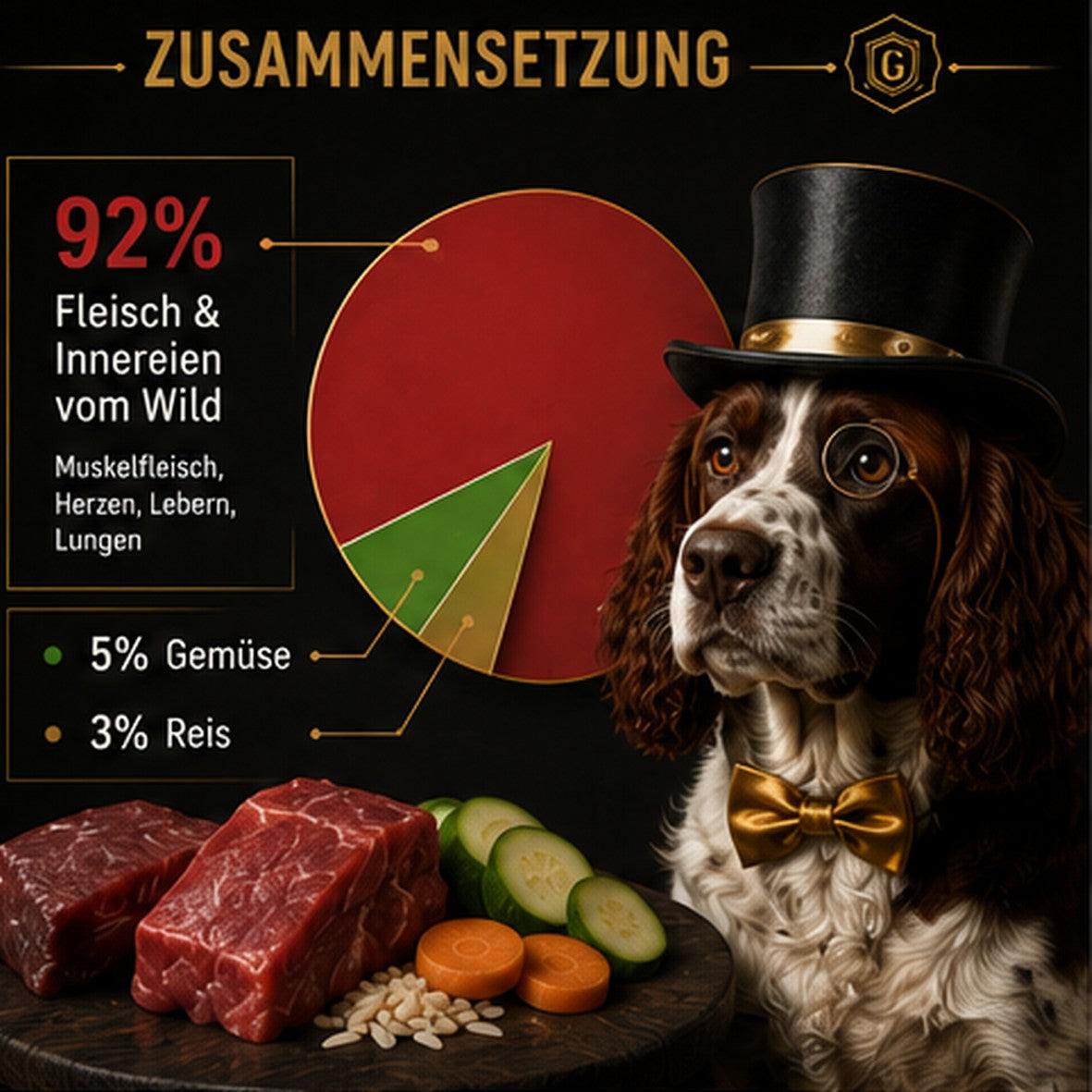 Wild mit Gemüse & Reis