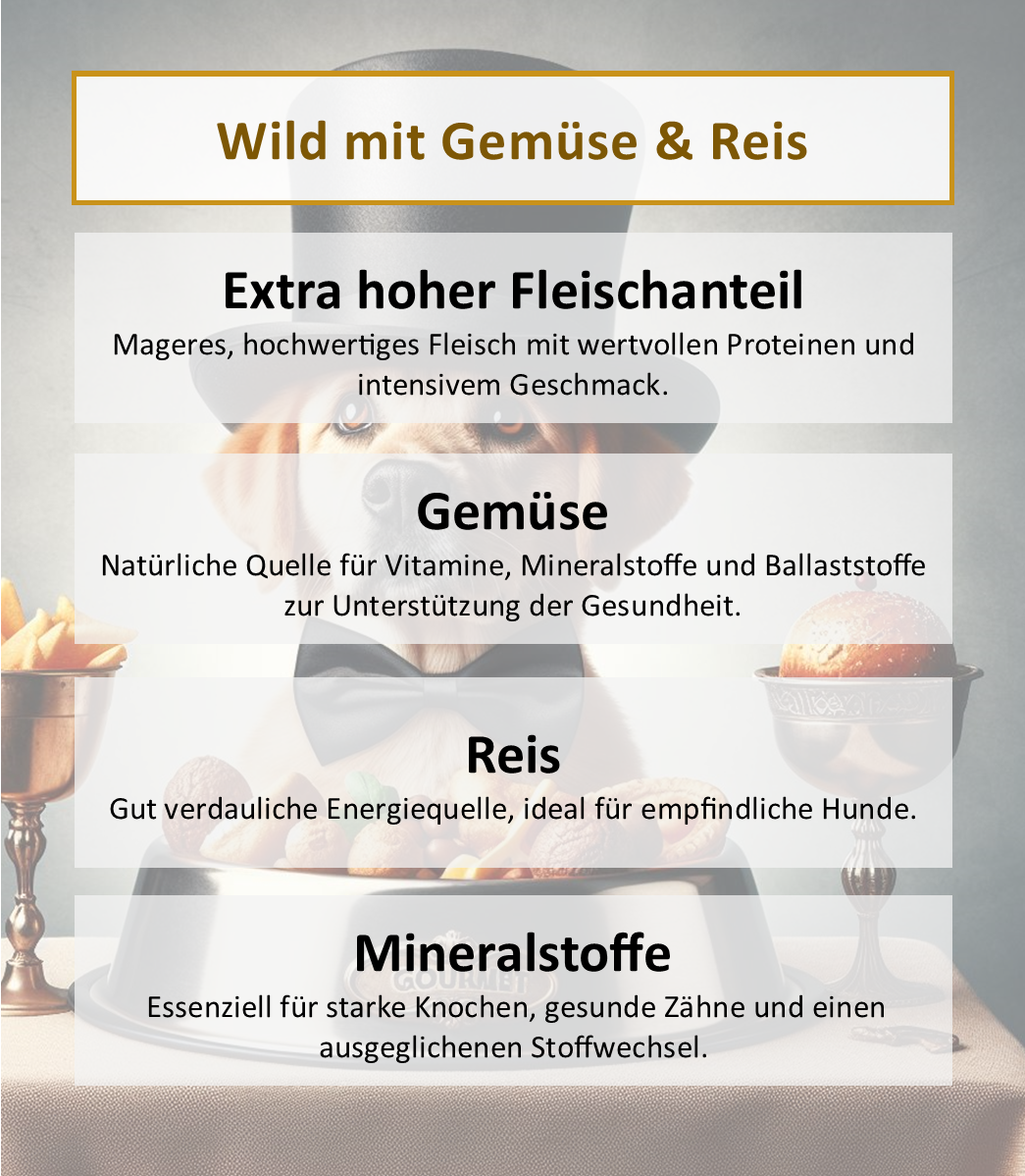 Wild mit Gemüse & Reis