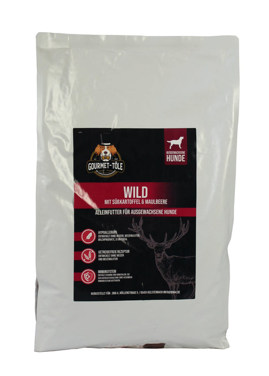 Wild mit Süßkartoffel & Maulbeere
