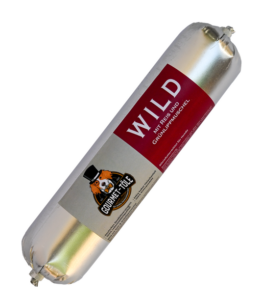 Wild mit Reis und Grünlippmuschel Wurst 400g