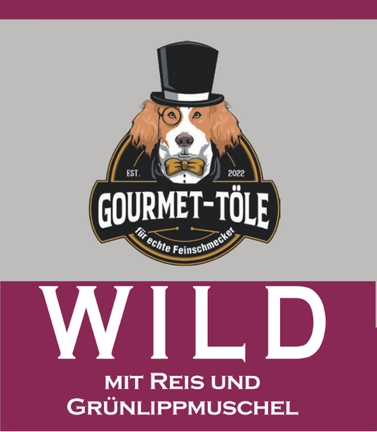 Gourmet-Töle - Wild mit Reis und Grünlippmuschel Wurst 400g